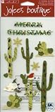 Boutique Le Grande Themed Ornate Stickers: Cactus w/Christmas Lights