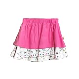 Tangerine Tree Little Girls Organic Pink Print Layered Skirt 2T-6X