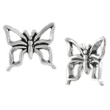 Sterling Silver Butterfly Stud Earrings