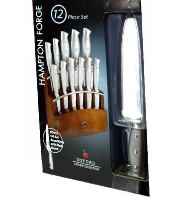 Hampton Forge Oxford 12-Piece Knife Set with Bonus Offset Knife