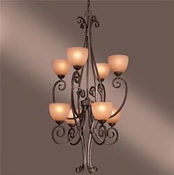 Minka Caspian Golden Bronze Chandelier (Foyer) 730-355