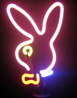 Bunny Head Sculpture Neon Sign