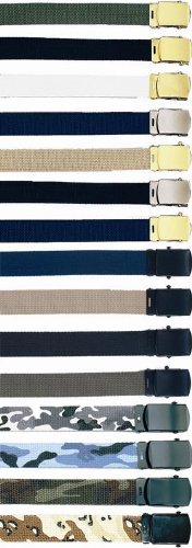 Army Camouflage or Solid Color Military Web Belts