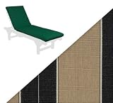 76 Natural Cedar Outdoor Patio Lounge Chair Cushion - Twilight Stripe