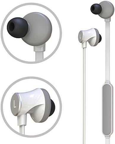 Valersy Bluetooth Headphones V4.0 with Microphone Wireless Noise Cancelling Stereo Sport In-Ear Earbuds for iPhone and Smart Phones (White)