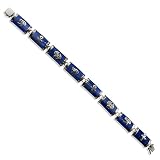 9ct Yellow Gold Egyptian Motif Lapis Lazuli Bracelet