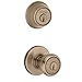 Kwikset 690 Tylo Entry Knob and Single Cylinder Deadbolt Combo Pack in Antique Brass