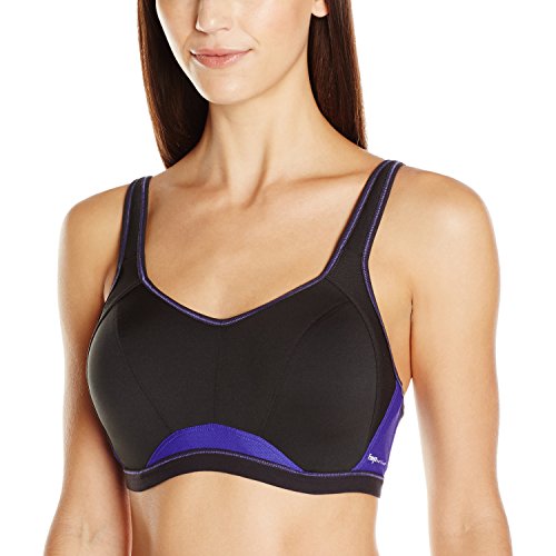 Freya Women's Epic Underwire Crop Top Sports Bra with Molded Inner, Electric Black, 40C
