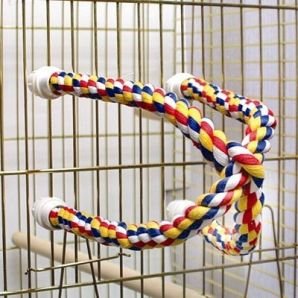 Aspen Pet Booda Comfy Perch Multicolor 25in Cross Large Bird Toy
