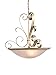 Lite Source LS-1053PEARL Variance Ceiling Lamp with Glass Shade, 20" x 22", Pearl