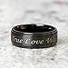 True Love Waits Purity Ring in Titanium Black Plated (8mm wide) - Men's & Women's Sizes
