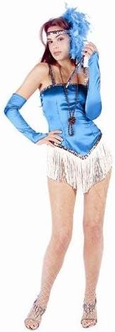 Female Fashion Fringetime-Satin - Flaper (8-10) - Blue/Turquoise - Large