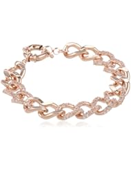 CZ by Kenneth Jay Lane "Trend Collection" Link with Pave Stations 8 cttw Bracelet