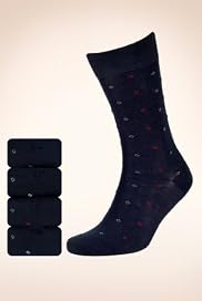 4 Pairs of Collezione Diamond Print Socks [T10-2192-S]