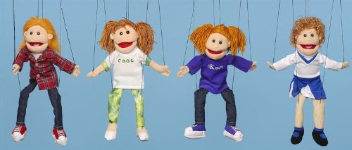 Childrens Toyshop  Toys : Girl in purple Marionette (B1691)