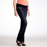 Bootcut low rise stretch denim maternity jeans