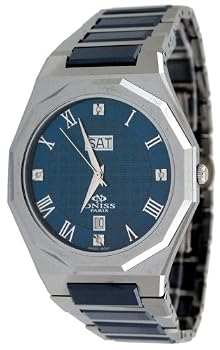 Oniss #ON622-M2 Men's Blue Arte Tungsten & Ceramic Collection Watch