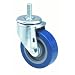 E.R. Wagner Americaster Stem Caster, Swivel, Dust Cover, Polyurethane on Polyolefin Wheel