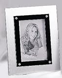 8 X 10 SILVER BLACK FRAME - 8 X 10 SILVER AND BLACK ALUMINUM FRAME