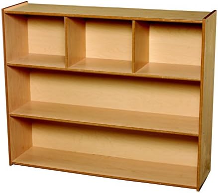 ABC Company 1434973 3-Shelf Storage, Wood, 48" x 13" x 40", Natural Wood Tone