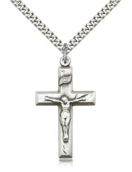 Crucifix Pendant, Sterling Silver