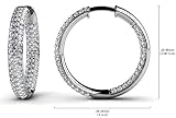 41bn0vOOw9L. SL160  35mm Round 4 prong Diamond Hoop Earrings 2.23ct