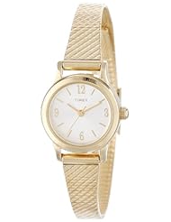 Timex Womens T2P2999J Dress Mini Round Silver-Tone Stainless Steel Bracelet Watch