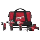 Milwaukee 2491-24 M12 4 Tool Combo Kit w/ MAIL-IN Rebate