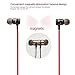 Bluetooth Headset, Sweatproof V4.0 Wireless Bluetooth Earphones In-Ear Noise Cancelling Headphones Earbuds with Microphone & Stereo for Running Sports with Magnet Attraction (Red)