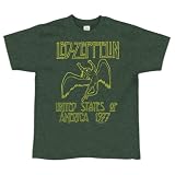 Led Zeppelin - 1977 Sage Green T-Shirt - Small