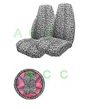 41bn8pxWgRL. SL160  5 Piece Safari Animal Print Auto Interior Gift Set   2 Cheetah Front Bucket Seat Covers for Truck and SUV arm rest seats, 1 Cheetah Steering Wheel Cover, and 2 Cheetah Shoulder Harness Pressure Relief Cover