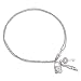 Bling Jewelry Sterling Silver CZ Lock & Key Charms Ankle Bracelet