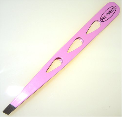 Pro-Eye Brow Tweezers w/ Holes (Pink)