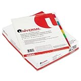 Insertable Index, Multicolor Tabs, Eight-Tab, Letter, Buff, 24 Sets per Box by Universal