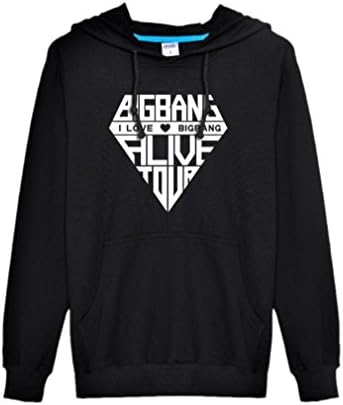 AQ Mens Fashion Clothing Winter Big Bang KPOP Hoodie Jacket