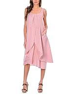 100% lino Vestido Nicky (Rosa)