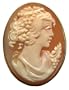 Cameo Master Carved Pin Pendant Sterling Silver 18k Gold Overlay Sardonyx Shell Italian