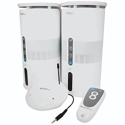 Cables Unlimited Audio Unlimited SPK-VELO-W Premium 900Mhz Wireless Indoor/Outdoor Speakers with Remote (White)