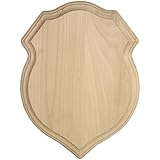 Walnut Hollow Basswood Shield Plaque, 9 by 12-Inch