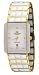 Oniss #ON318-MG Men's Classic Gold Trim Rectangular White Ceramic Watch