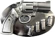 Mens "Mounted Shooter and Bullets" Gun Metal Belt Buckle