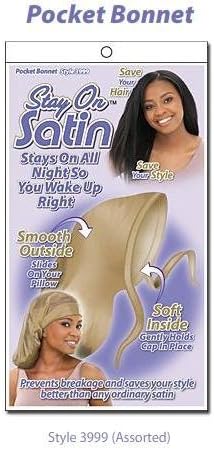 Cristina Stay On Satin Pocket Bonnet, Assorted Color by SPARTAN BRANDS, INC.