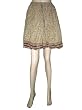 Bohemian Gypsy Skirt for Women Light Brown Floral Print Cotton Mini Skirts 18"l