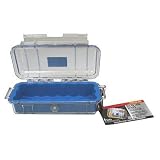 Pelican Blue 1010 Micro Case with Clear Lid and Carabineer