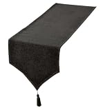 Tablerunner Chenille Black