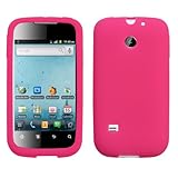 Soft Gel Protector Skin Cover (Faceplate/Snap On) Rubber Cell Phone Case for Huawei Ascend II M865 Cricket - Hot Pink