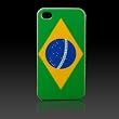 Brazilian Flag, Brazil "Patriot Series" hard case cover for Apple iPhone 4