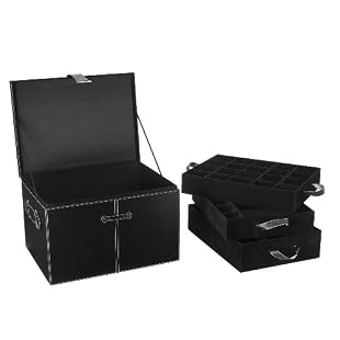 Keepsake Storage Chest with Three Velvet Covered Trays