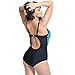 M&Z Women's Plus Size One Piece Adjustable Flower Prints Triangle Swimsuits