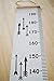 Baby Height Growth Chart Hanging Rulers Kids Room Wall Wood Frame Canvas Ruler Room Decoration 79'x7.9' (Arrow)